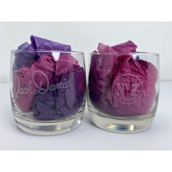 Jack Daniel’s Etched Old No 7 Brand Rock Glass Heavy Weighted Bottom set of 2 - Picture 3 of 7
